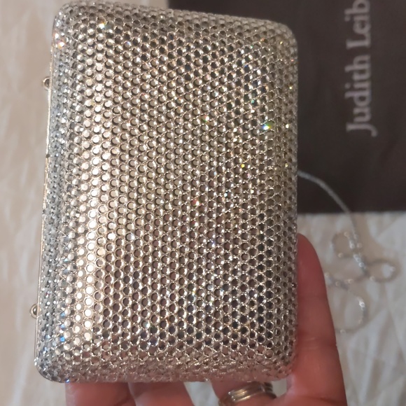 Euc Judith Leiber small sparkle evening clutch bag Vintage - Picture 6 of 15
